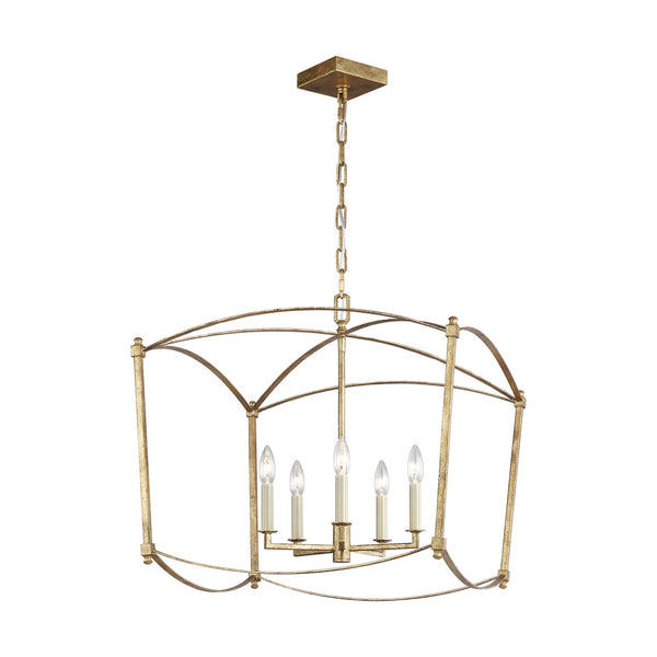 Visual Comfort Studio - F3325/5ADB - Five Light Lantern - Thayer - Antique Gild from Lighting & Bulbs Unlimited in Charlotte, NC