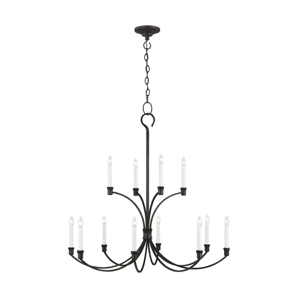 Visual Comfort Studio - CC10712SMS - 12 Light Chandelier - Westerly - Smith Steel from Lighting & Bulbs Unlimited in Charlotte, NC