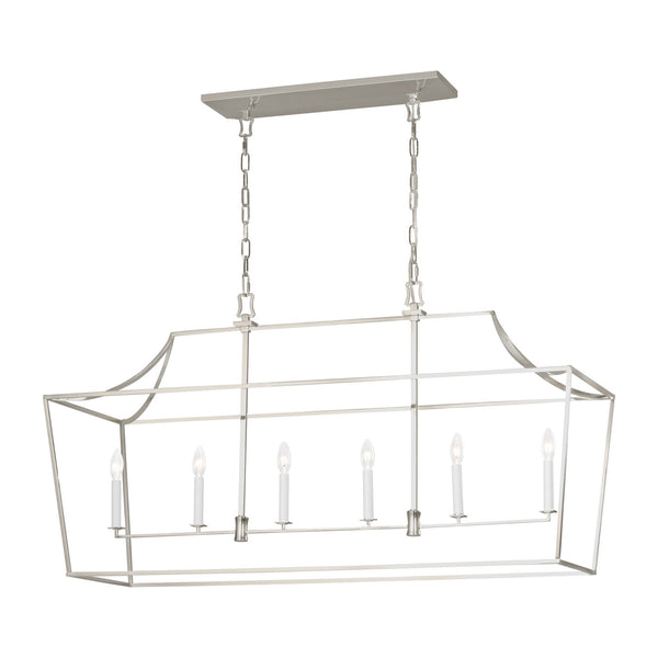 Visual Comfort Studio - CC1036PN - Six Light Linear Lantern - Southold - Polished Nickel from Lighting & Bulbs Unlimited in Charlotte, NC