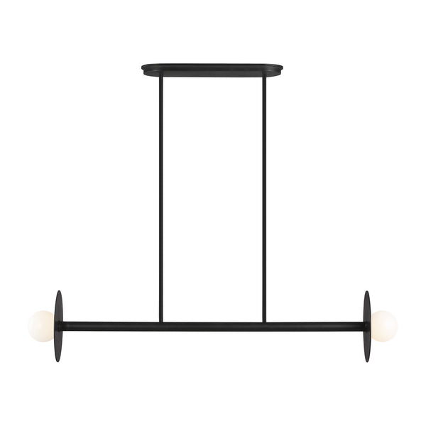 Visual Comfort Studio - KC1012MBK - Two Light Linear Chandelier - Nodes - Midnight Black from Lighting & Bulbs Unlimited in Charlotte, NC