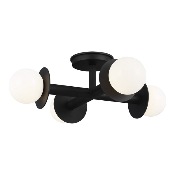 Visual Comfort Studio - KF1034MBK - Four Light Flush Mount - Nodes - Midnight Black from Lighting & Bulbs Unlimited in Charlotte, NC