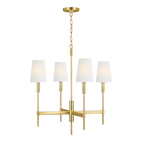 Visual Comfort Studio - TC1034BBS - Four Light Chandelier - Beckham Classic - Burnished Brass from Lighting & Bulbs Unlimited in Charlotte, NC