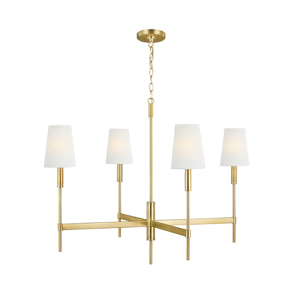 Visual Comfort Studio - TC1044BBS - Four Light Chandelier - Beckham Classic - Burnished Brass from Lighting & Bulbs Unlimited in Charlotte, NC