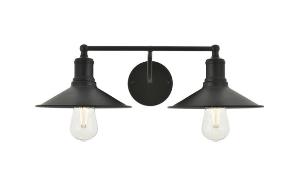 Elegant Lighting - LD4033W21BK - Two Light Wall Sconce - Etude - Black from Lighting & Bulbs Unlimited in Charlotte, NC