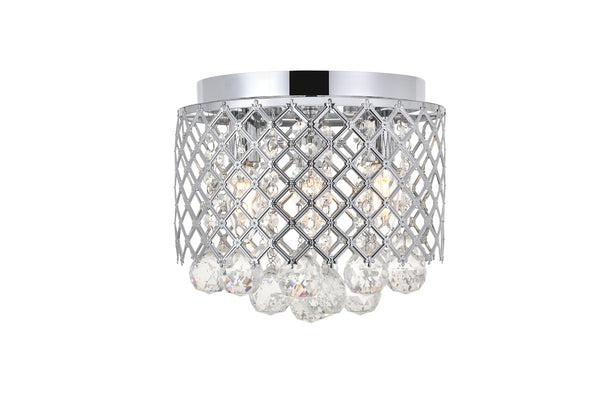 Elegant Lighting - LD5010F10C - Three Light Flush Mount - Tully - Chrome And Clear from Lighting & Bulbs Unlimited in Charlotte, NC