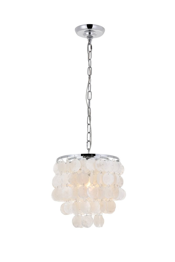 Elegant Lighting - LD5050D10C - One Light Pendant - Selene - Chrome And White from Lighting & Bulbs Unlimited in Charlotte, NC