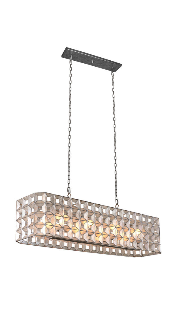 Kalco - 509160OSL - Eight Light Island Pendant - Prado - Oxidized Silver Leaf from Lighting & Bulbs Unlimited in Charlotte, NC