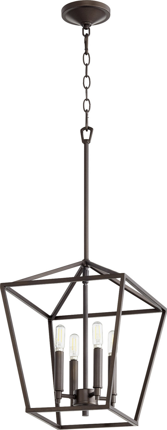 Quorum - 604-4-86 - Four Light Entry Pendant - Gabriel - Oiled Bronze from Lighting & Bulbs Unlimited in Charlotte, NC