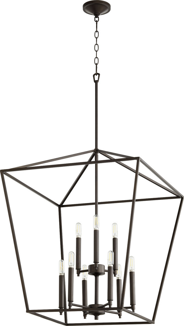 Quorum - 604-9-86 - Nine Light Entry Pendant - Gabriel - Oiled Bronze from Lighting & Bulbs Unlimited in Charlotte, NC