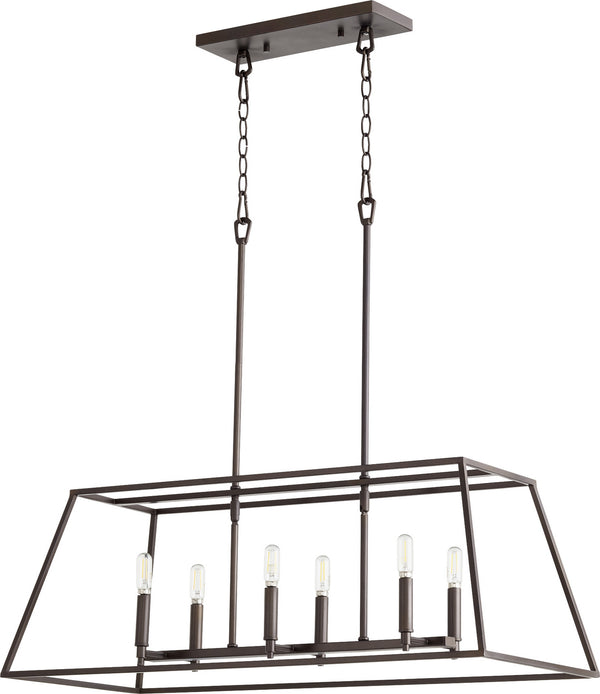 Quorum - 654-6-86 - Six Light Entry Pendant - Gabriel - Oiled Bronze from Lighting & Bulbs Unlimited in Charlotte, NC