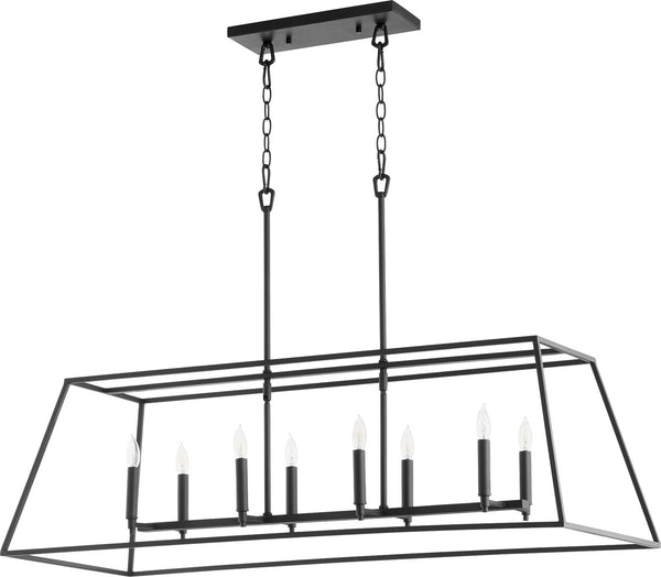 Quorum - 654-8-69 - Eight Light Pendant - Gabriel - Textured Black from Lighting & Bulbs Unlimited in Charlotte, NC