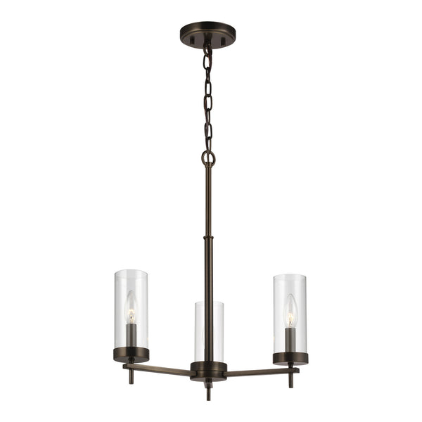 Visual Comfort Studio - 3190303-778 - Three Light Chandelier - Zire - Brushed Oil Rubbed Bronze from Lighting & Bulbs Unlimited in Charlotte, NC
