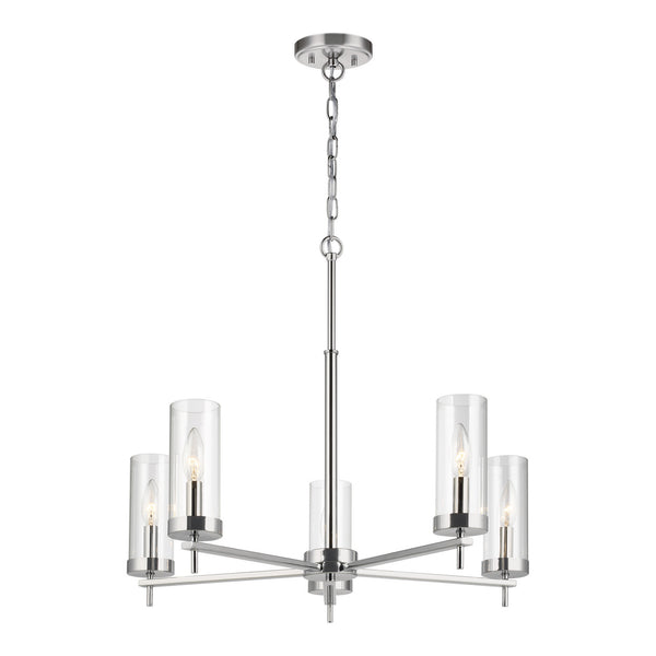 Visual Comfort Studio - 3190305-05 - Five Light Chandelier - Zire - Chrome from Lighting & Bulbs Unlimited in Charlotte, NC