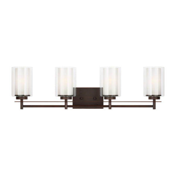 Generation Lighting - 4437304-710 - Four Light Wall/ Bath - Elmwood Park - Bronze from Lighting & Bulbs Unlimited in Charlotte, NC