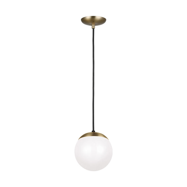 Visual Comfort Studio - 6018-848 - One Light Pendant - Leo - Hanging Globe - Satin Brass from Lighting & Bulbs Unlimited in Charlotte, NC