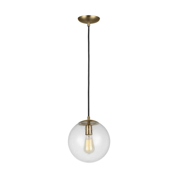 Visual Comfort Studio - 6601801-848 - One Light Pendant - Leo - Hanging Globe - Satin Brass from Lighting & Bulbs Unlimited in Charlotte, NC
