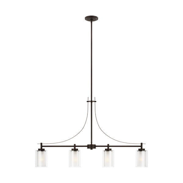 Generation Lighting - 6637304EN3-710 - Four Light Island Pendant - Elmwood Park - Bronze from Lighting & Bulbs Unlimited in Charlotte, NC