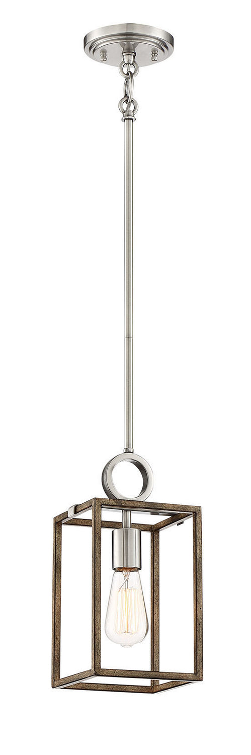 Minka-Lavery - 4010-280 - One Light Pendant - Country Estates - Sun Faded Wood W/Brushed Nicke from Lighting & Bulbs Unlimited in Charlotte, NC