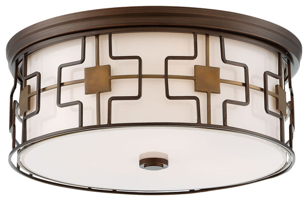 Minka-Lavery - 846-104-L - LED Flush Mount - Dark Brushed Bronze W/Aged Bra from Lighting & Bulbs Unlimited in Charlotte, NC
