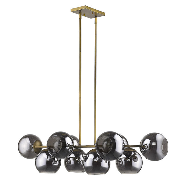 Acclaim Lighting - TP20036AB - Ten Light Island Pendant - Lunette - Aged Brass from Lighting & Bulbs Unlimited in Charlotte, NC