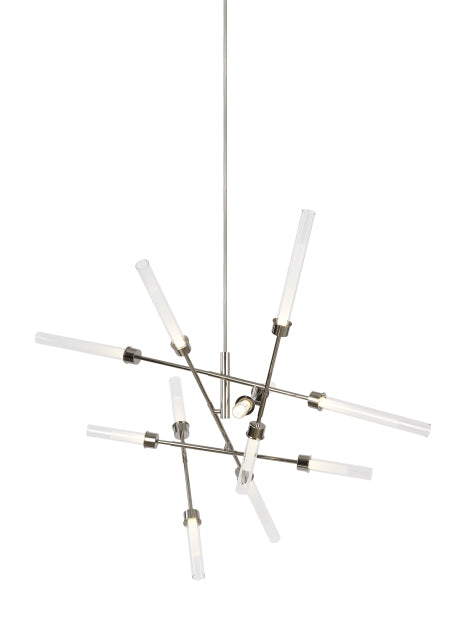 Visual Comfort Modern - 700LNG12AN-LED930 - LED Chandelier - Linger - Polished Nickel from Lighting & Bulbs Unlimited in Charlotte, NC