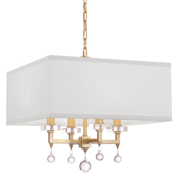 Crystorama - 8105-AG - Four Light Chandelier - Paxton - Aged Brass from Lighting & Bulbs Unlimited in Charlotte, NC