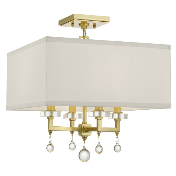 Crystorama - 8105-AG_CEILING - Four Light Ceiling Mount - Paxton - Aged Brass from Lighting & Bulbs Unlimited in Charlotte, NC