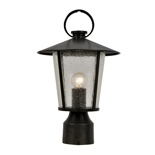 Crystorama - AND-9207-SD-MK - One Light Outdoor Lantern Post - Andover - Matte Black from Lighting & Bulbs Unlimited in Charlotte, NC