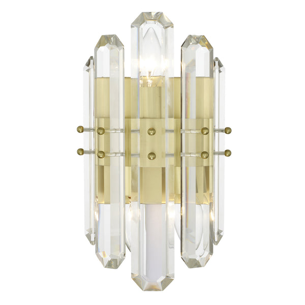 Crystorama - BOL-8882-AG - Two Light Wall Mount - Bolton - Aged Brass from Lighting & Bulbs Unlimited in Charlotte, NC