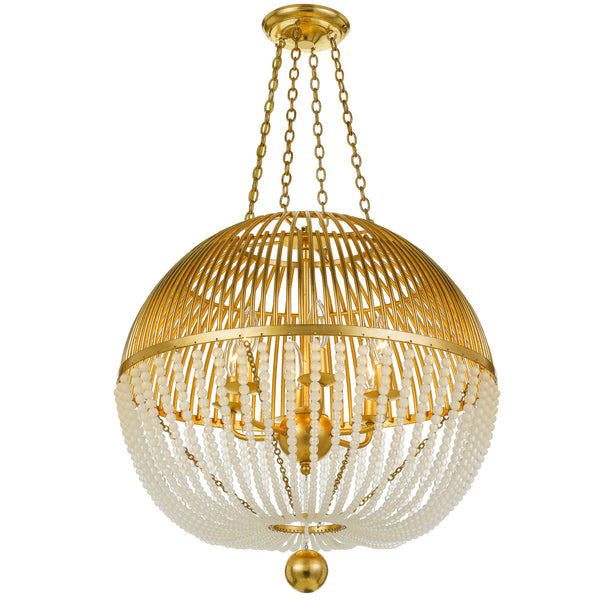 Crystorama - DUV-626-GA - Six Light Chandelier - Duval - Antique Gold from Lighting & Bulbs Unlimited in Charlotte, NC