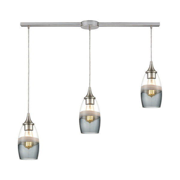 ELK Home - 25098/3L - Three Light Pendant - Sutter Creek - Satin Nickel from Lighting & Bulbs Unlimited in Charlotte, NC