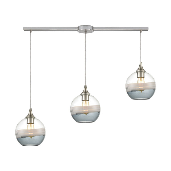 ELK Home - 25099/3L - Three Light Pendant - Sutter Creek - Satin Nickel from Lighting & Bulbs Unlimited in Charlotte, NC