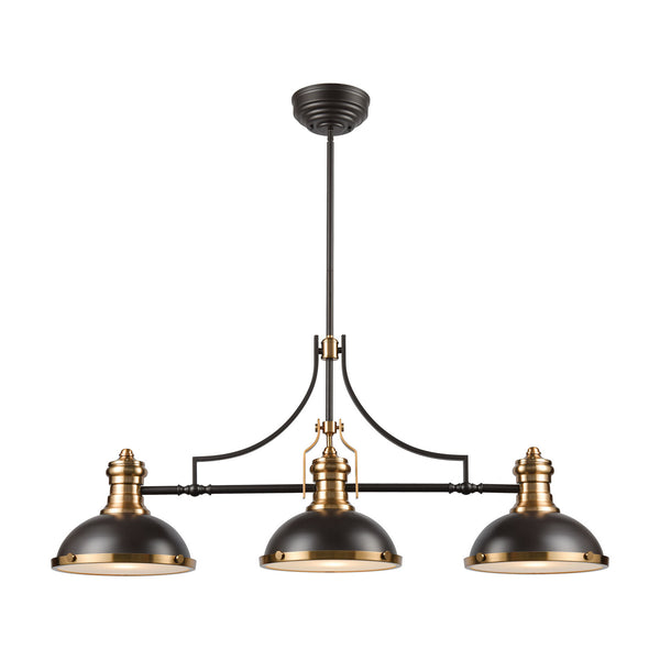 ELK Home - 67217-3 - Three Light Linear Chandelier - Chadwick - Oil Rubbed Bronze from Lighting & Bulbs Unlimited in Charlotte, NC