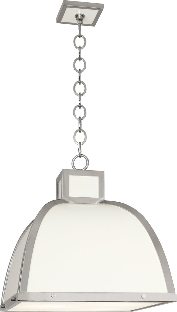 Robert Abbey - 1447 - Three Light Pendant - Ranger - Glossy White Painted w/Polished Nickel from Lighting & Bulbs Unlimited in Charlotte, NC