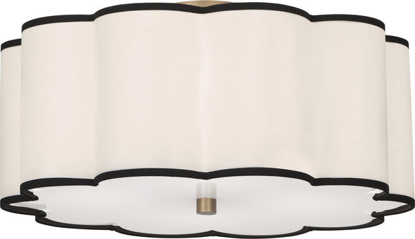 Robert Abbey - 2200 - Four Light Flushmount - Axis - Aged Brass from Lighting & Bulbs Unlimited in Charlotte, NC