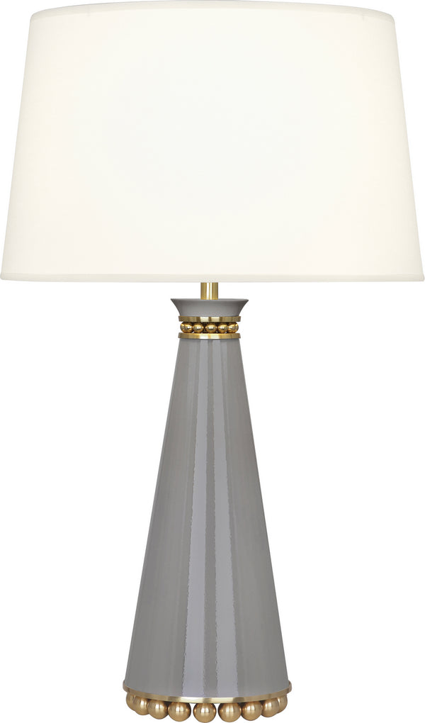 Robert Abbey - ST44X - One Light Table Lamp - Pearl - Smoky Taupe Lacquered Paint and Modern Brass from Lighting & Bulbs Unlimited in Charlotte, NC