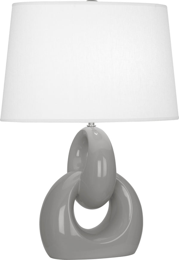 Robert Abbey - ST981 - One Light Table Lamp - Fusion - Smoky Taupe Glazed w/Polished Nickel from Lighting & Bulbs Unlimited in Charlotte, NC