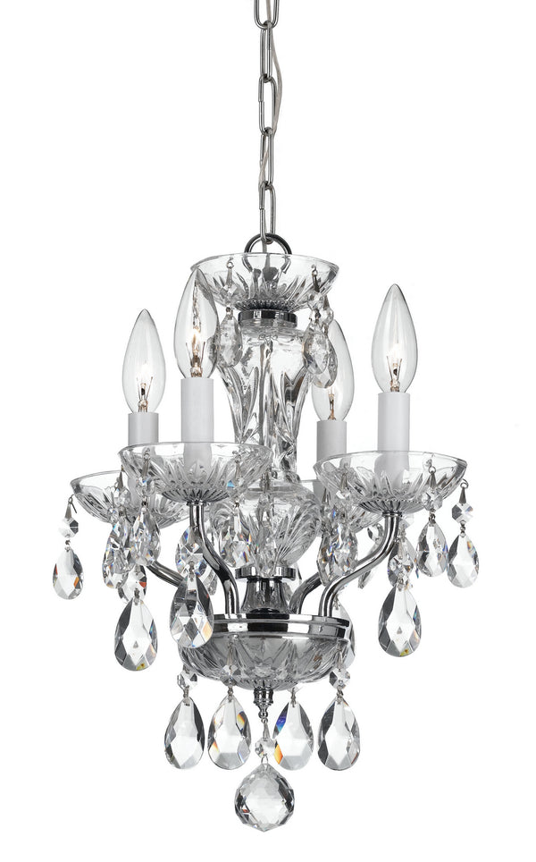 Crystorama - 5534-CH-CL-SAQ - Four Light Chandelier - Traditional Crystal - Polished Chrome from Lighting & Bulbs Unlimited in Charlotte, NC