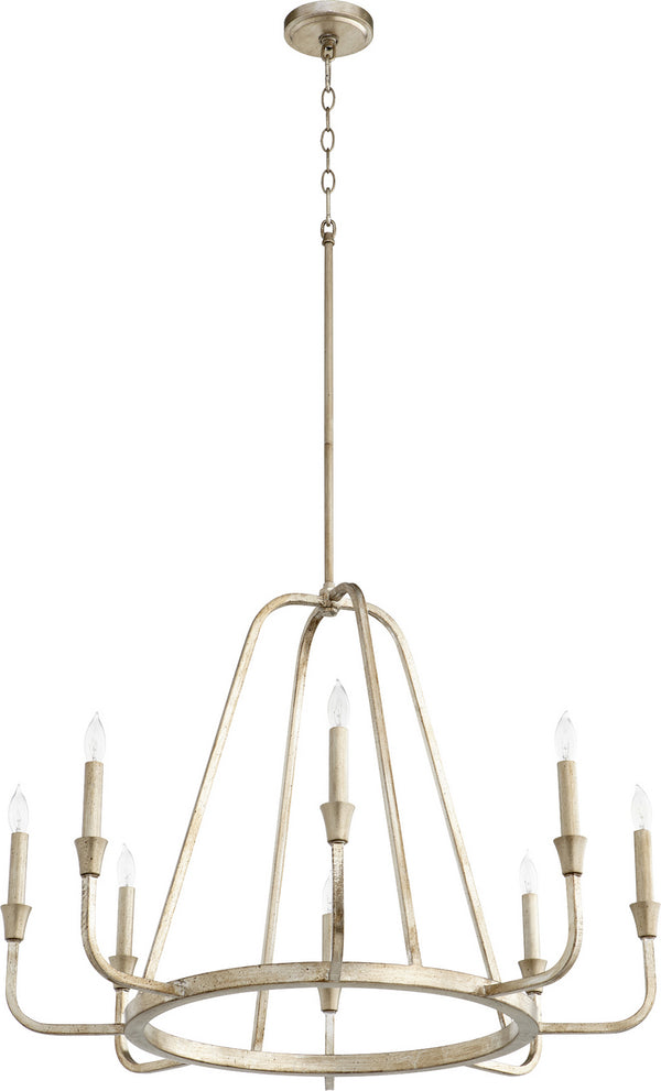 Quorum - 6314-8-60 - Eight Light Chandelier - Marquee - Aged Silver Leaf from Lighting & Bulbs Unlimited in Charlotte, NC