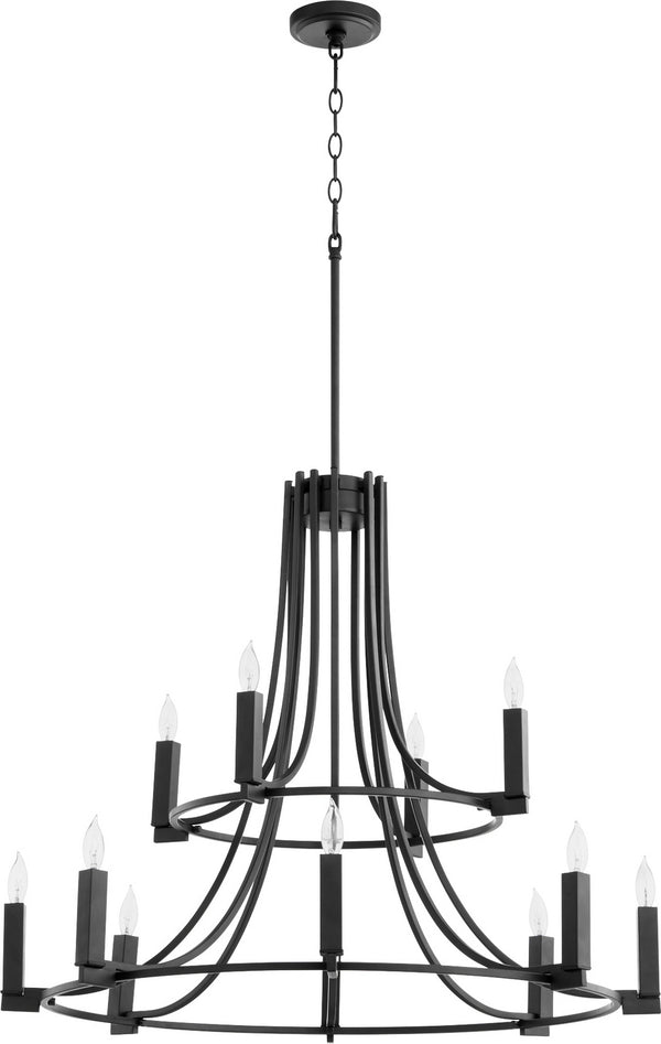 Quorum - 696-12-69 - 12 Light Chandelier - Olympus - Textured Black from Lighting & Bulbs Unlimited in Charlotte, NC