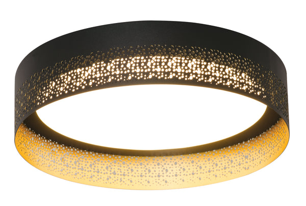 AFX Lighting - ASHF1214L30D2BK - LED Flush Mount - Ash - Black & Gold from Lighting & Bulbs Unlimited in Charlotte, NC
