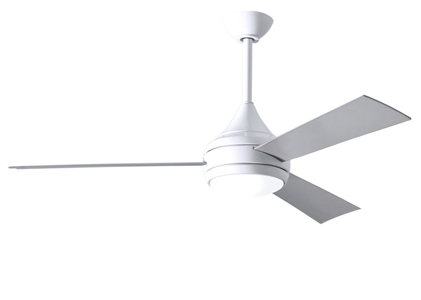 Matthews Fan Company - DA-WH-BS - 52" Ceiling Fan - Donaire - Gloss White from Lighting & Bulbs Unlimited in Charlotte, NC