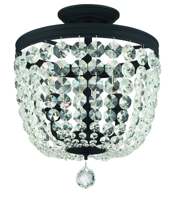 Crystorama - 783-BF-CL-MWP - Three Light Ceiling Mount - Archer - Black Forged from Lighting & Bulbs Unlimited in Charlotte, NC