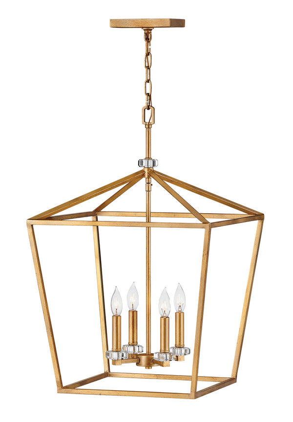 Hinkley - 3536DA - LED Chandelier - Stinson - Distressed Brass from Lighting & Bulbs Unlimited in Charlotte, NC