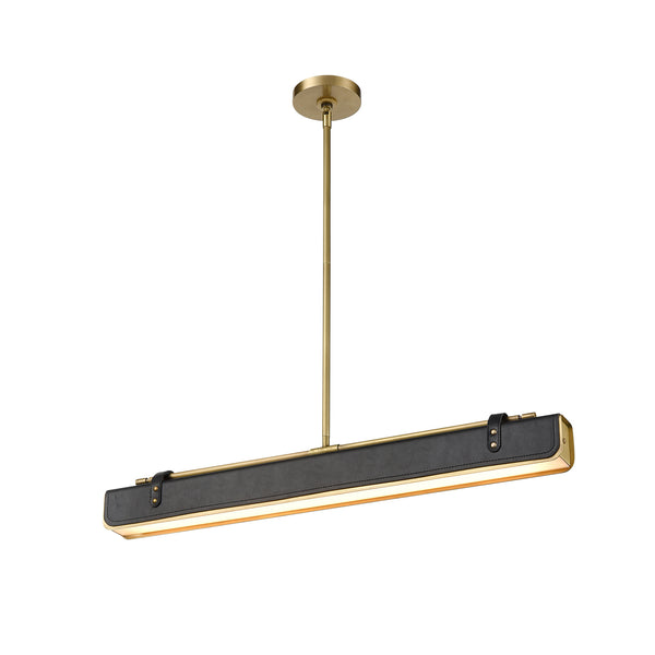 Alora - PD307931VBTL - LED Pendant - Valise - Tuxedo Leather/Vintage Brass from Lighting & Bulbs Unlimited in Charlotte, NC