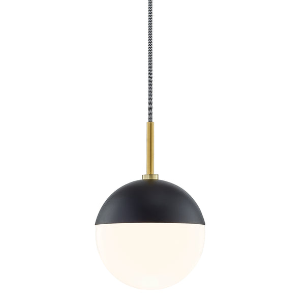 Mitzi - H344701-AGB/BK - One Light Pendant - Renee - Aged Brass/Black from Lighting & Bulbs Unlimited in Charlotte, NC