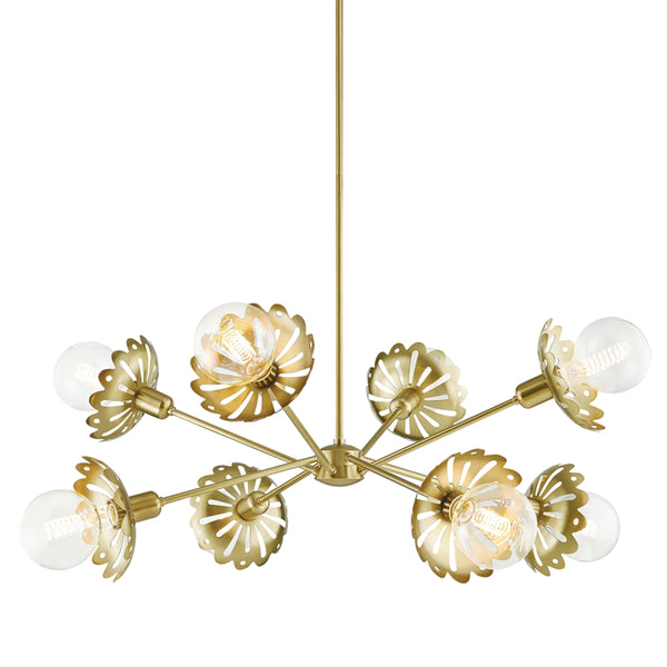 Mitzi - H353808-AGB - Eight Light Chandelier - Alyssa - Aged Brass from Lighting & Bulbs Unlimited in Charlotte, NC