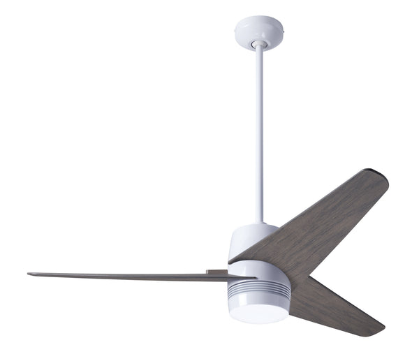 Modern Fan Co - VEL-GW-48-GY-NL-WC - 48" Ceiling Fan - Velo DC - Gloss White from Lighting & Bulbs Unlimited in Charlotte, NC