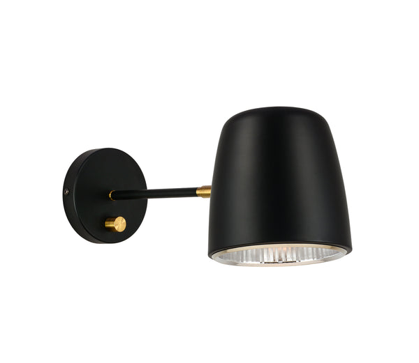 Matteo Lighting - W73701BK - One Light Wall Sconce - Luca - Black from Lighting & Bulbs Unlimited in Charlotte, NC