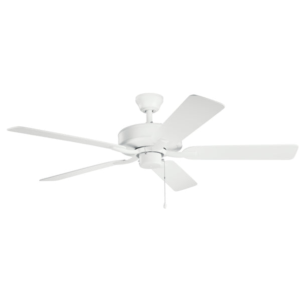 Kichler - 330015MWH - 52" Ceiling Fan - Basics Pro Patio - Matte White from Lighting & Bulbs Unlimited in Charlotte, NC